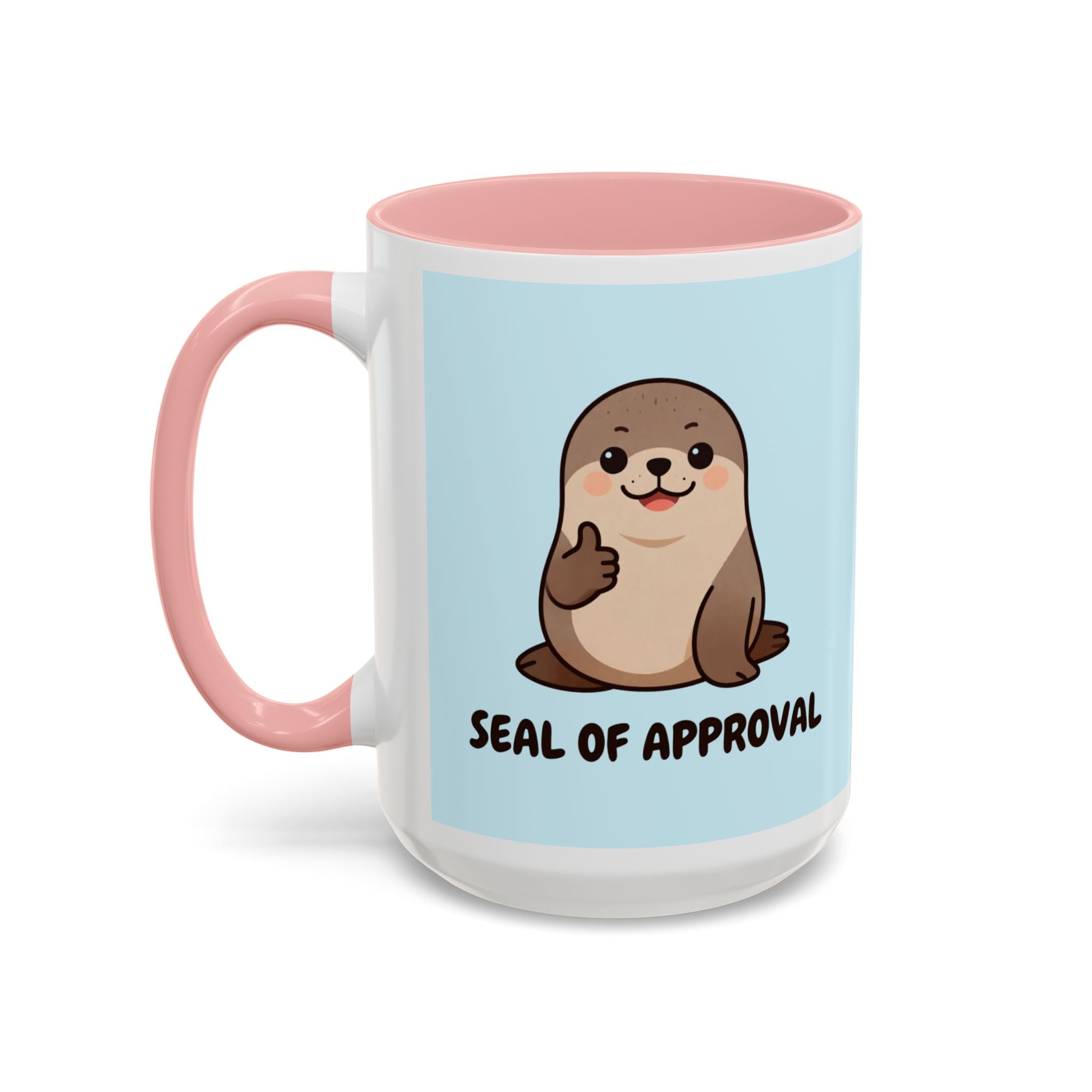Seal of Approval Coffee Mug — Cute Otter Accent Mug (11/15oz)