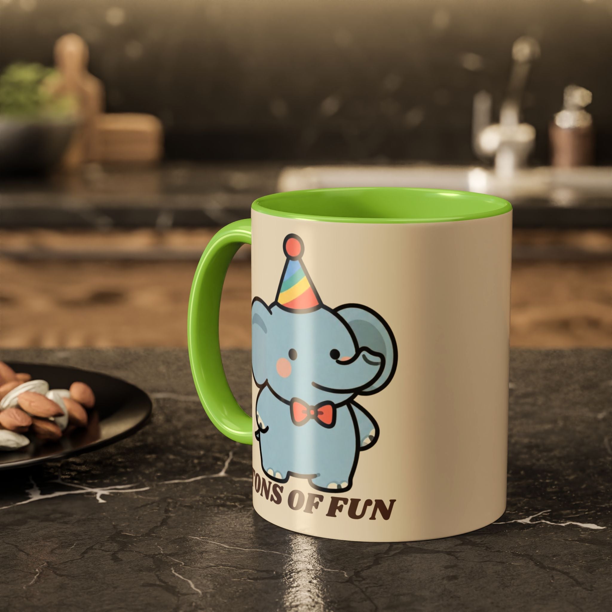 Tons of Fun Elephant Mug — Cute Party Animal Coffee Cup (11oz & 15oz)