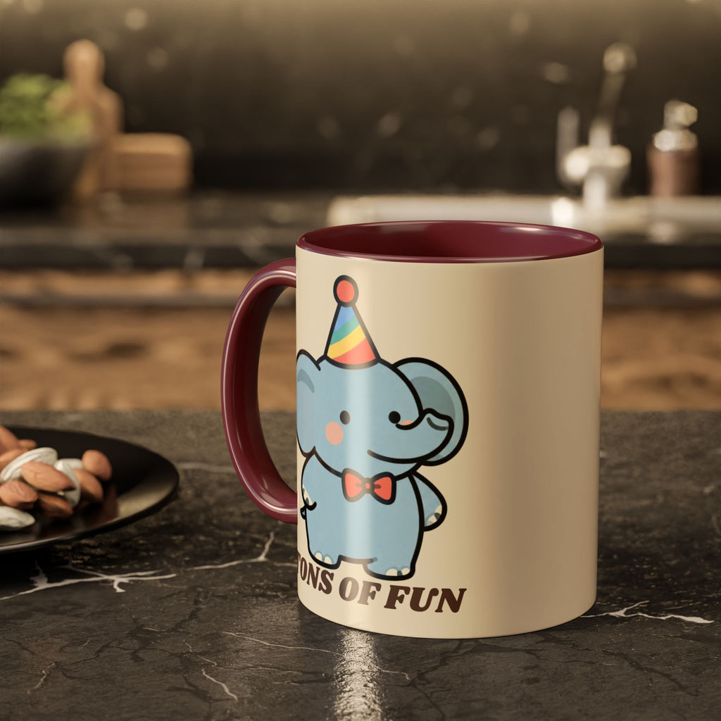Tons of Fun Elephant Mug — Cute Party Animal Coffee Cup (11oz & 15oz)