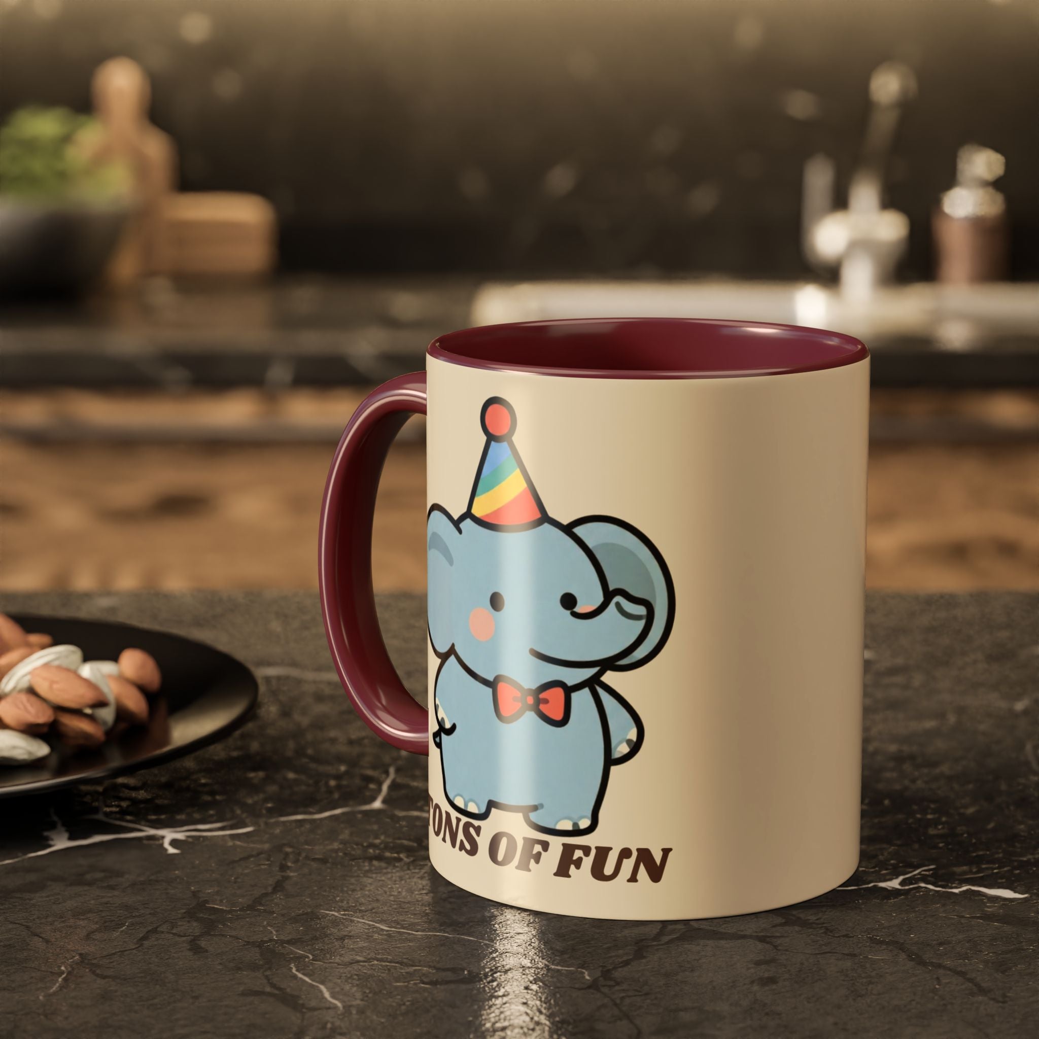 Tons of Fun Elephant Mug — Cute Party Animal Coffee Cup (11oz & 15oz)