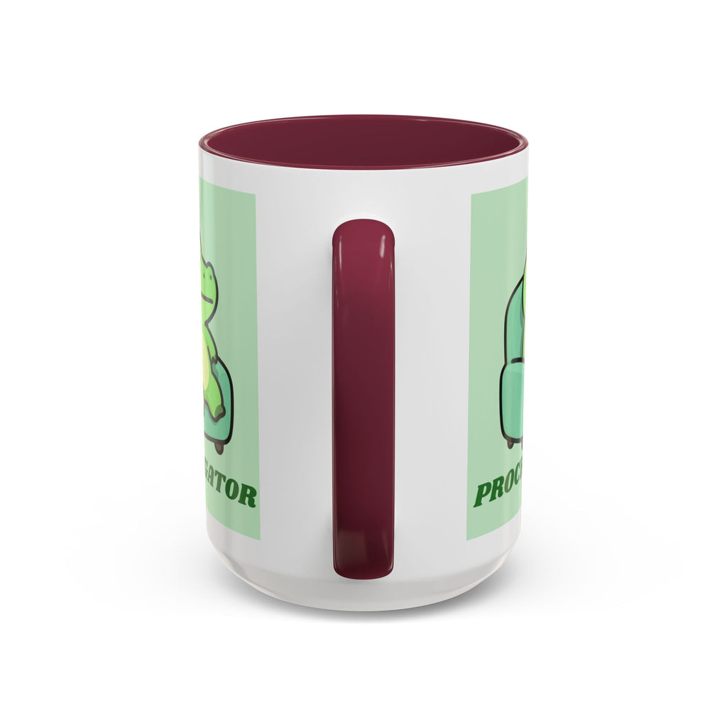 Procrastigator Frog Mug — Cute Cartoon Alligator Coffee Cup (11oz & 15oz)