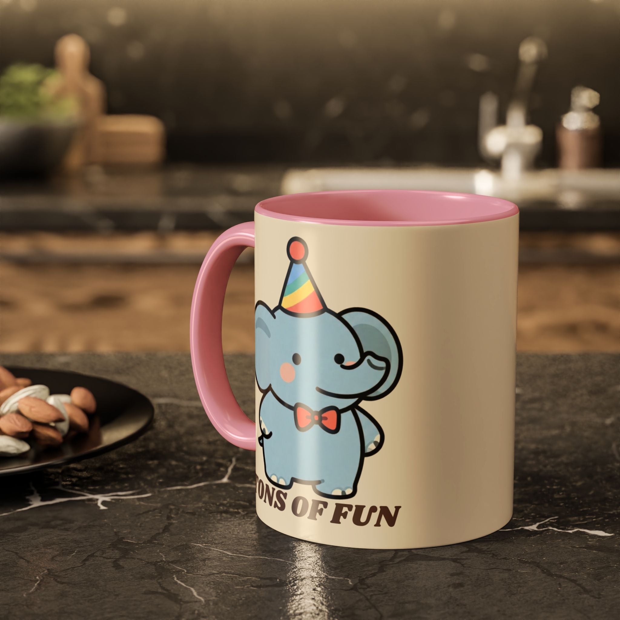 Tons of Fun Elephant Mug — Cute Party Animal Coffee Cup (11oz & 15oz)
