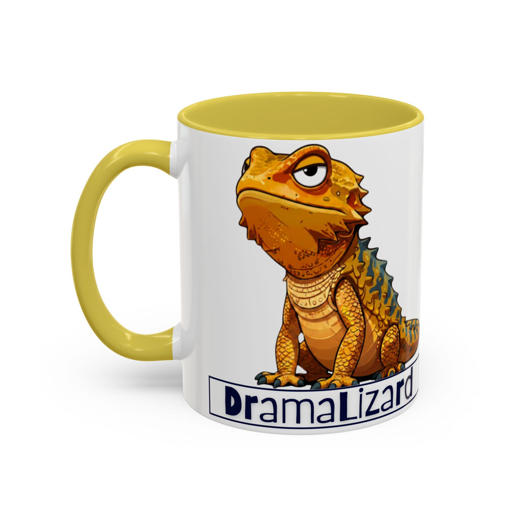 Drama Lizard Coffee Mug — Funny Bearded Dragon Tea Cup (11oz & 15oz)