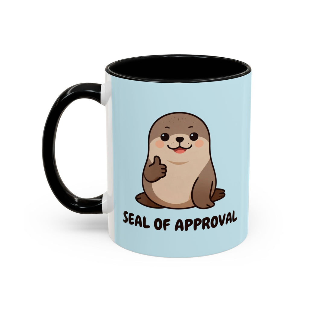 Seal of Approval Coffee Mug — Cute Otter Accent Mug (11/15oz)