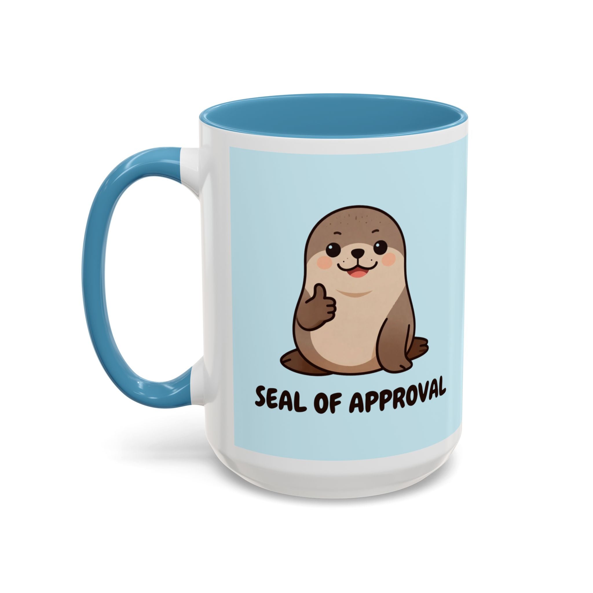 Seal of Approval Coffee Mug — Cute Otter Accent Mug (11/15oz)