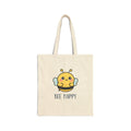 Bee Happy Cotton Tote Bag – Cute Kawaii Bee Reusable Shopping Bag