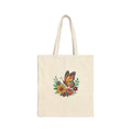 Butterfly Floral Canvas Tote — Cotton Market Bag