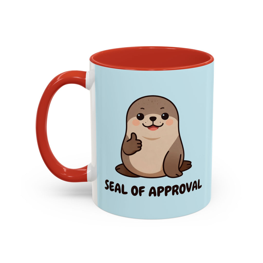 Seal of Approval Coffee Mug — Cute Otter Accent Mug (11/15oz)
