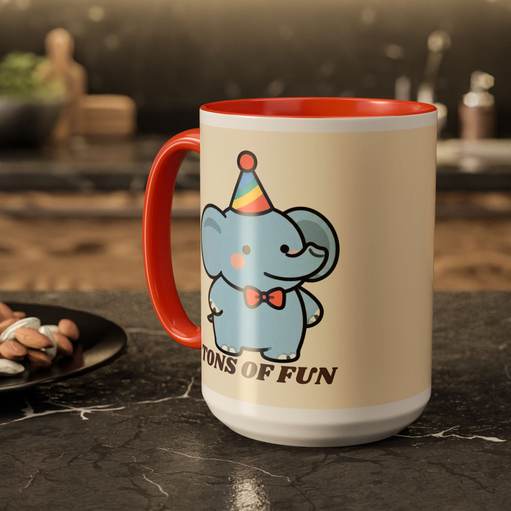 Tons of Fun Elephant Mug — Cute Party Animal Coffee Cup (11oz & 15oz)