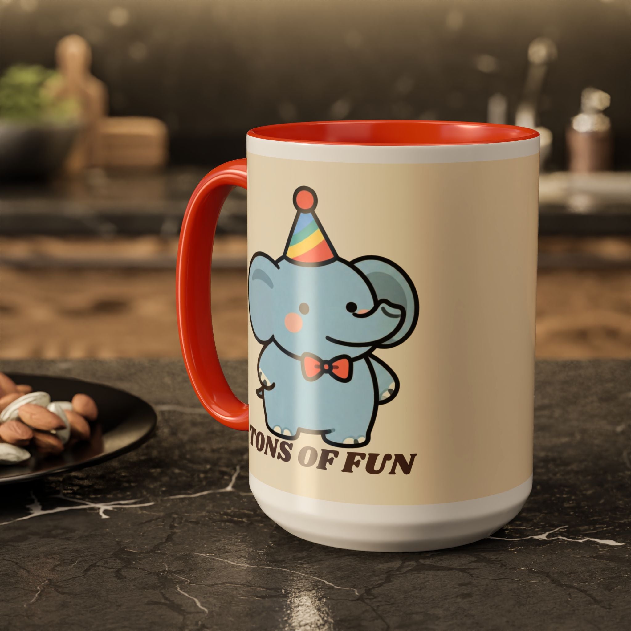 Tons of Fun Elephant Mug — Cute Party Animal Coffee Cup (11oz & 15oz)