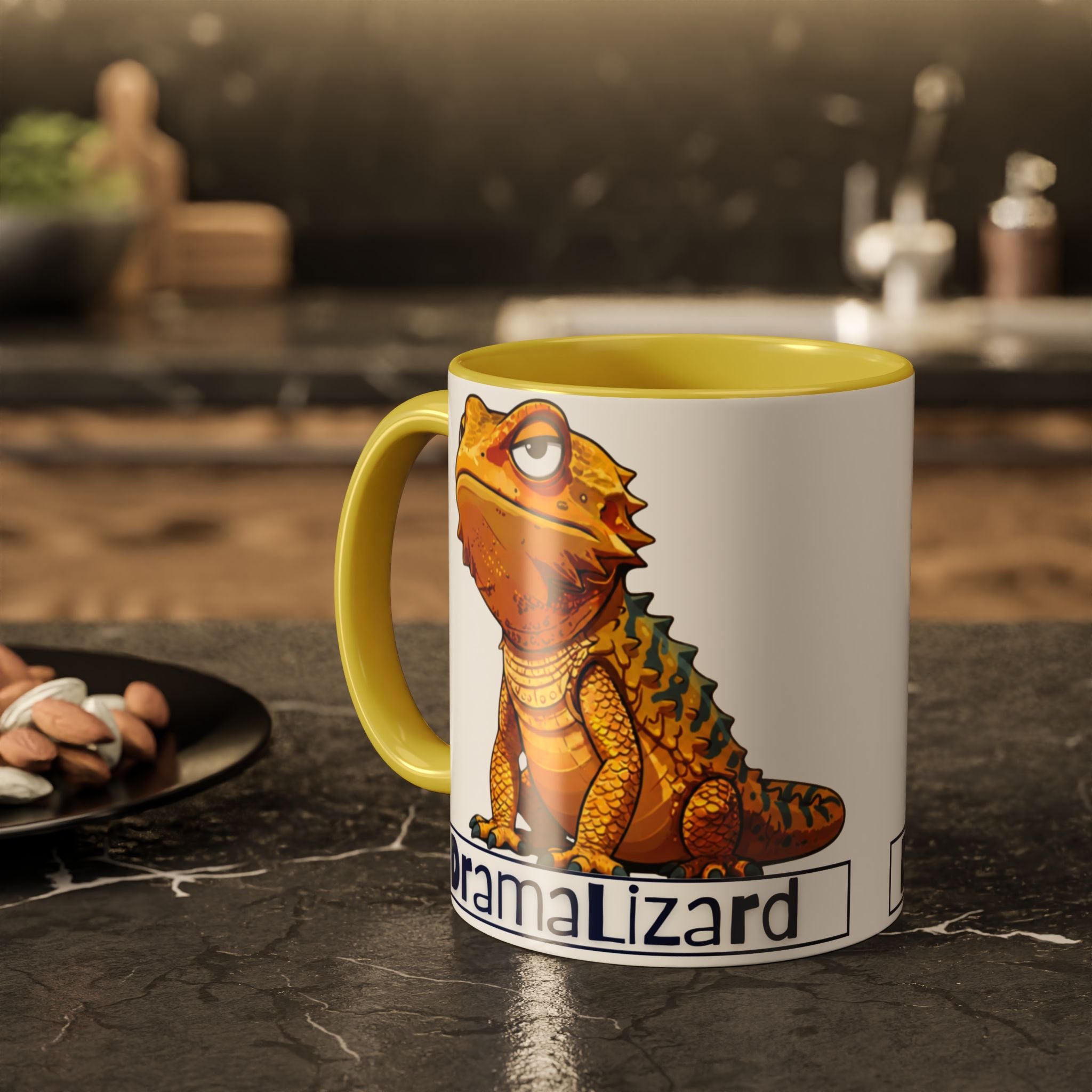 Drama Lizard Coffee Mug — Funny Bearded Dragon Tea Cup (11oz & 15oz)