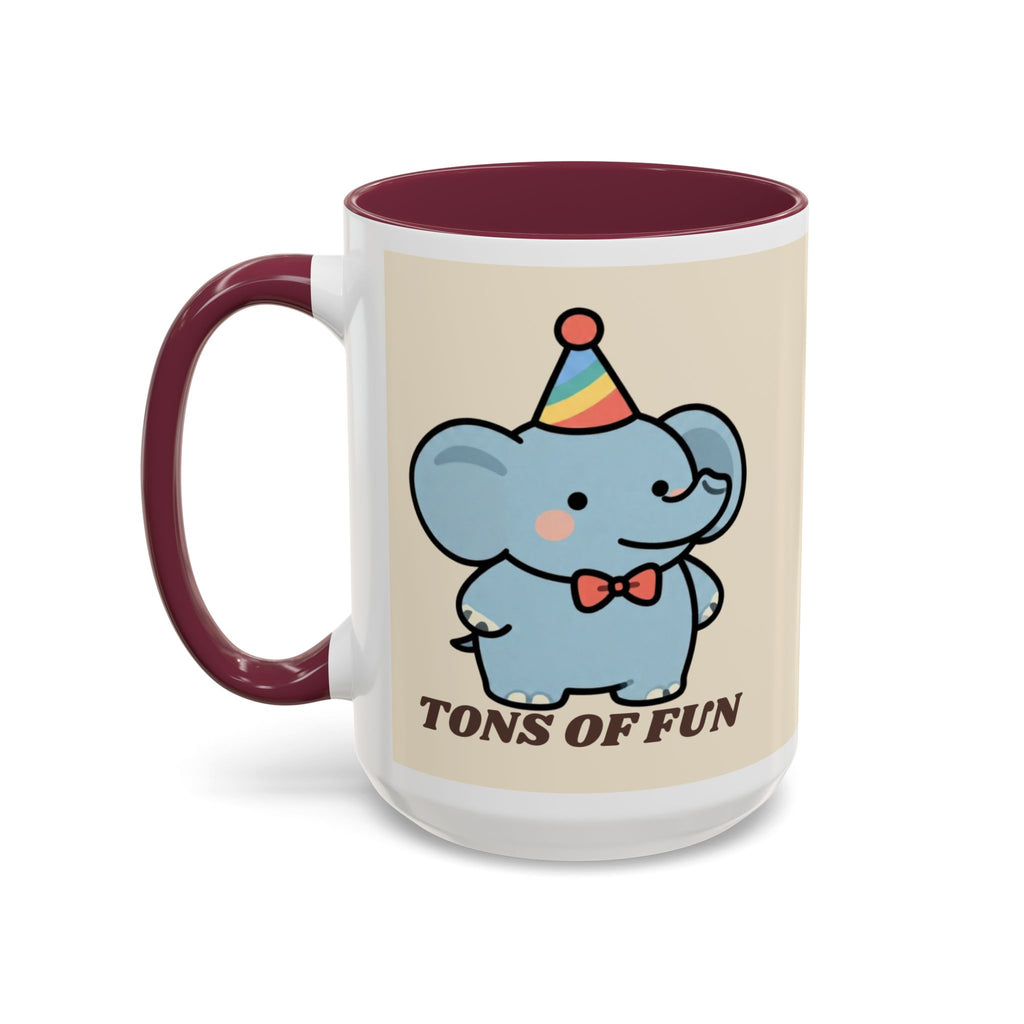 Tons of Fun Elephant Mug — Cute Party Animal Coffee Cup (11oz & 15oz)