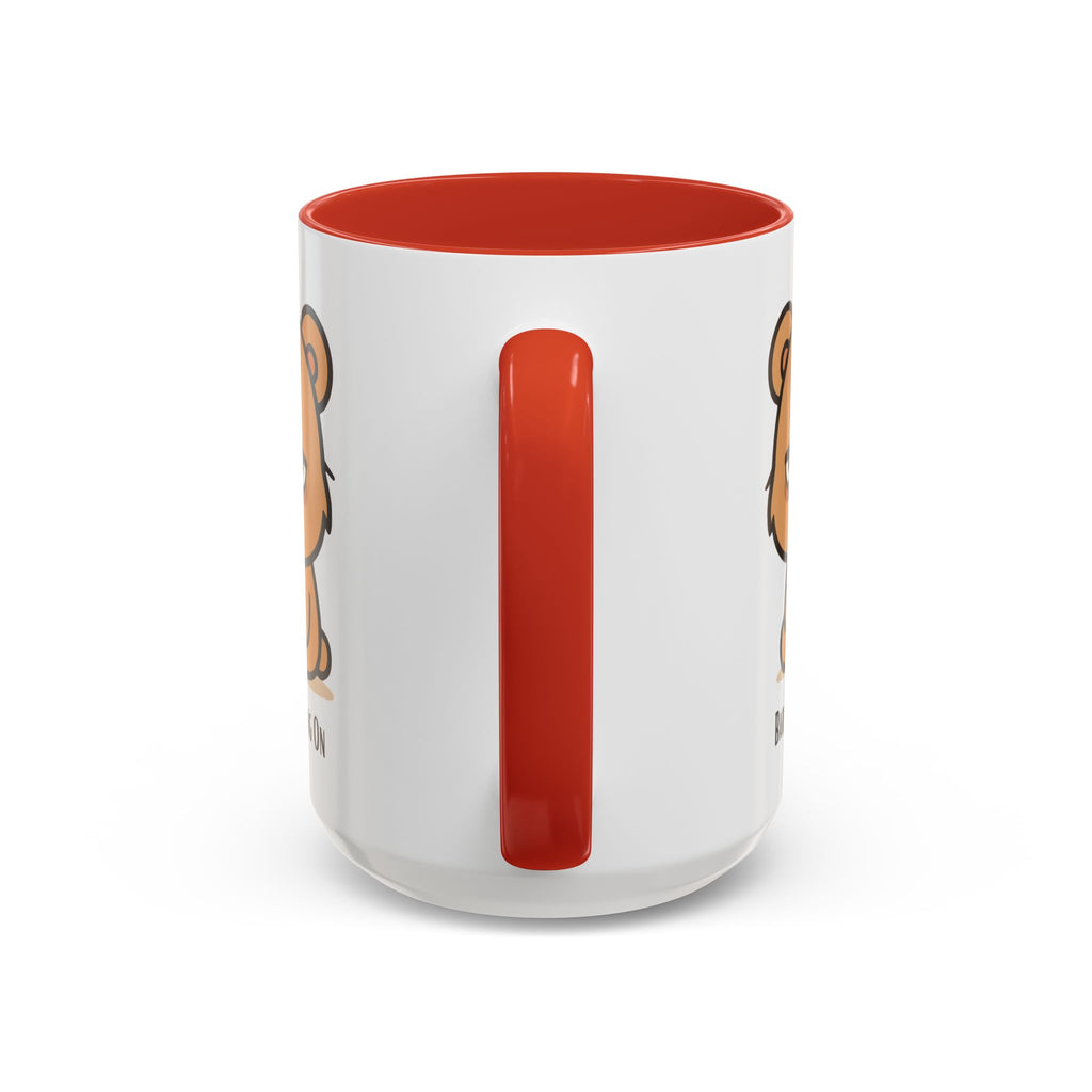 Barely Hanging On Bear Accent Coffee Mug – Cute Tired Bear 11/15oz