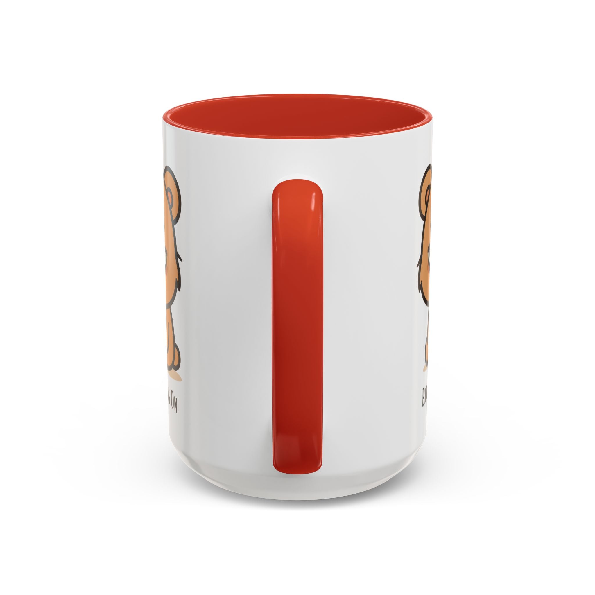 Barely Hanging On Bear Accent Coffee Mug – Cute Tired Bear 11/15oz
