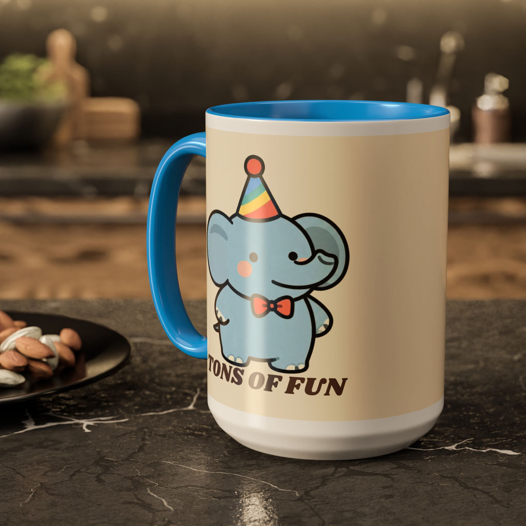 Tons of Fun Elephant Mug — Cute Party Animal Coffee Cup (11oz & 15oz)