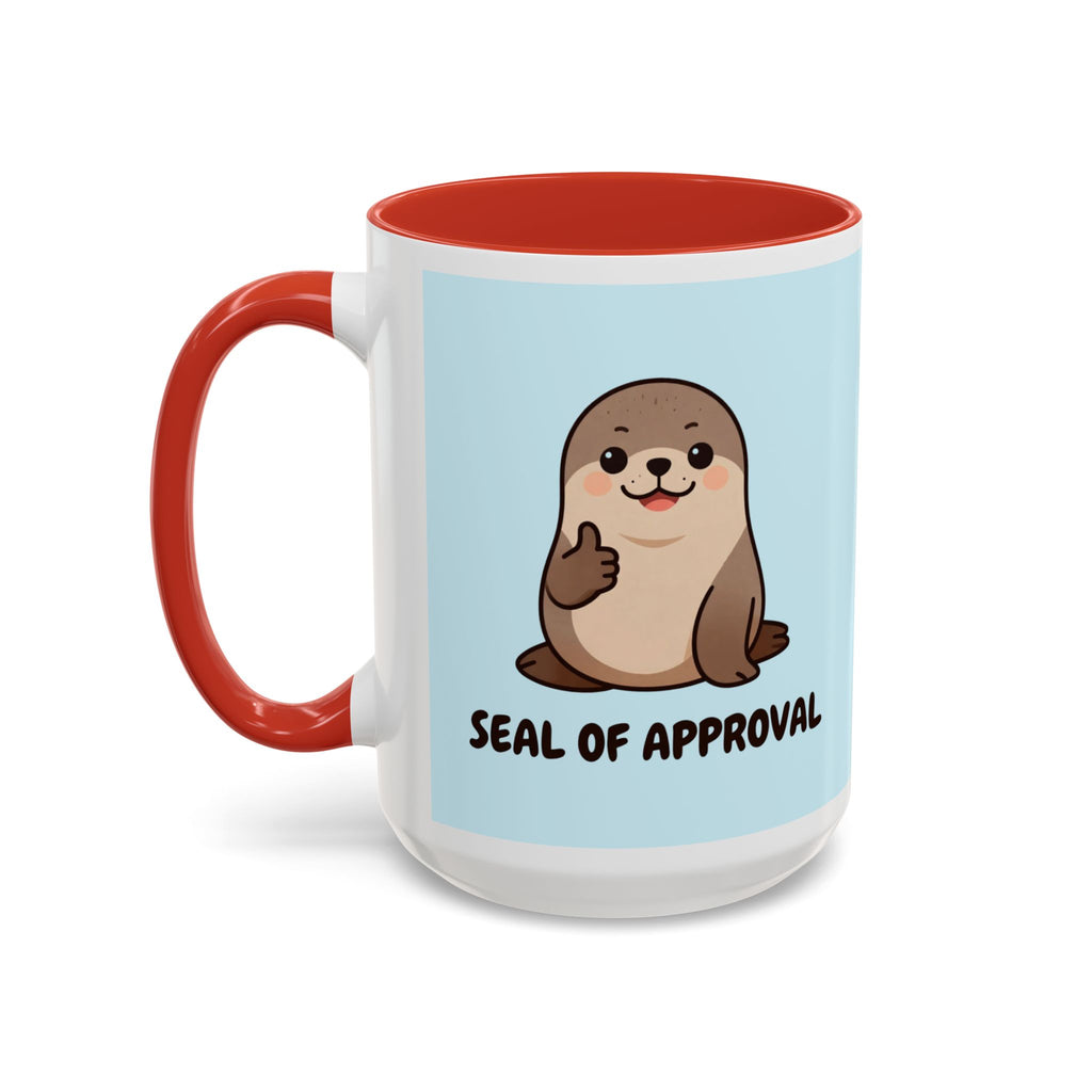 Seal of Approval Coffee Mug — Cute Otter Accent Mug (11/15oz)