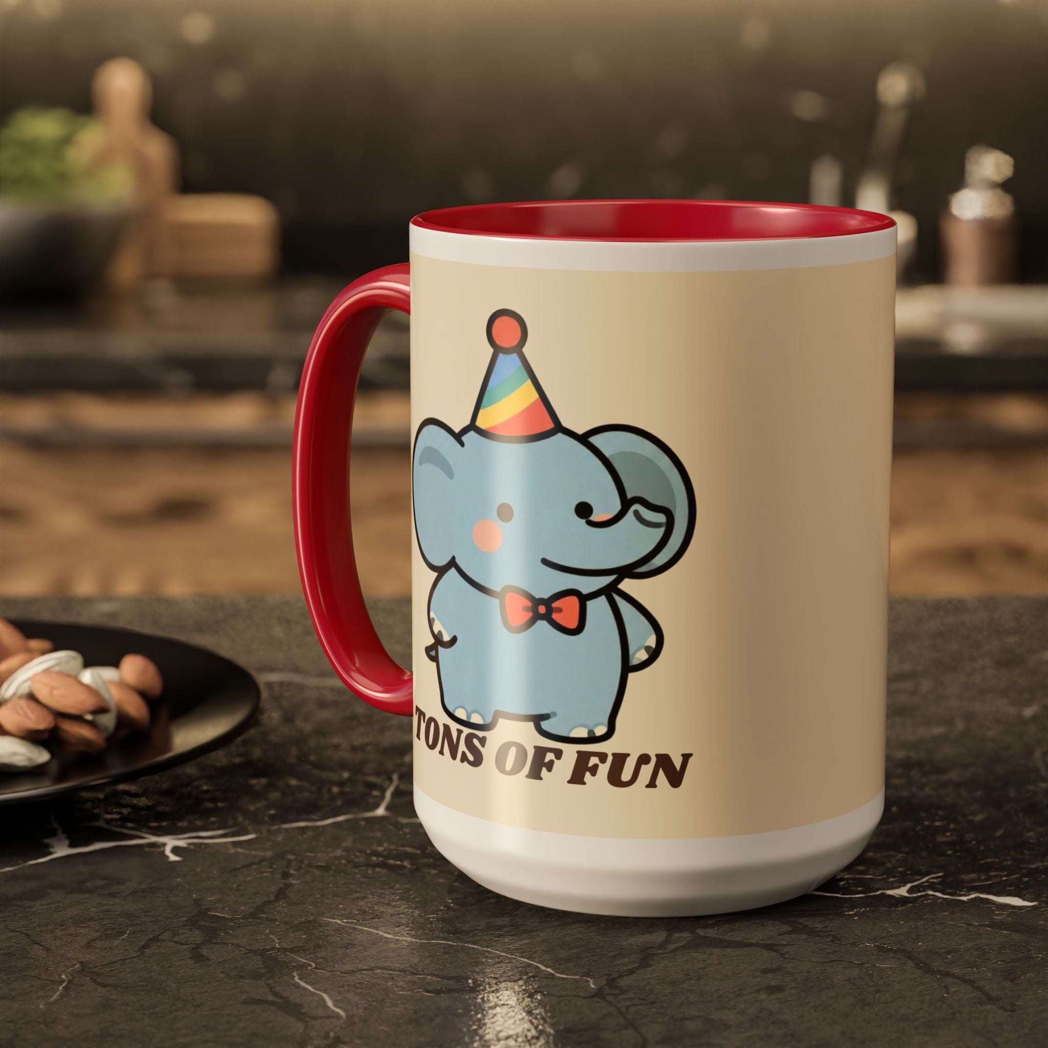 Tons of Fun Elephant Mug — Cute Party Animal Coffee Cup (11oz & 15oz)