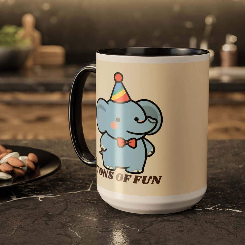 Tons of Fun Elephant Mug — Cute Party Animal Coffee Cup (11oz & 15oz)