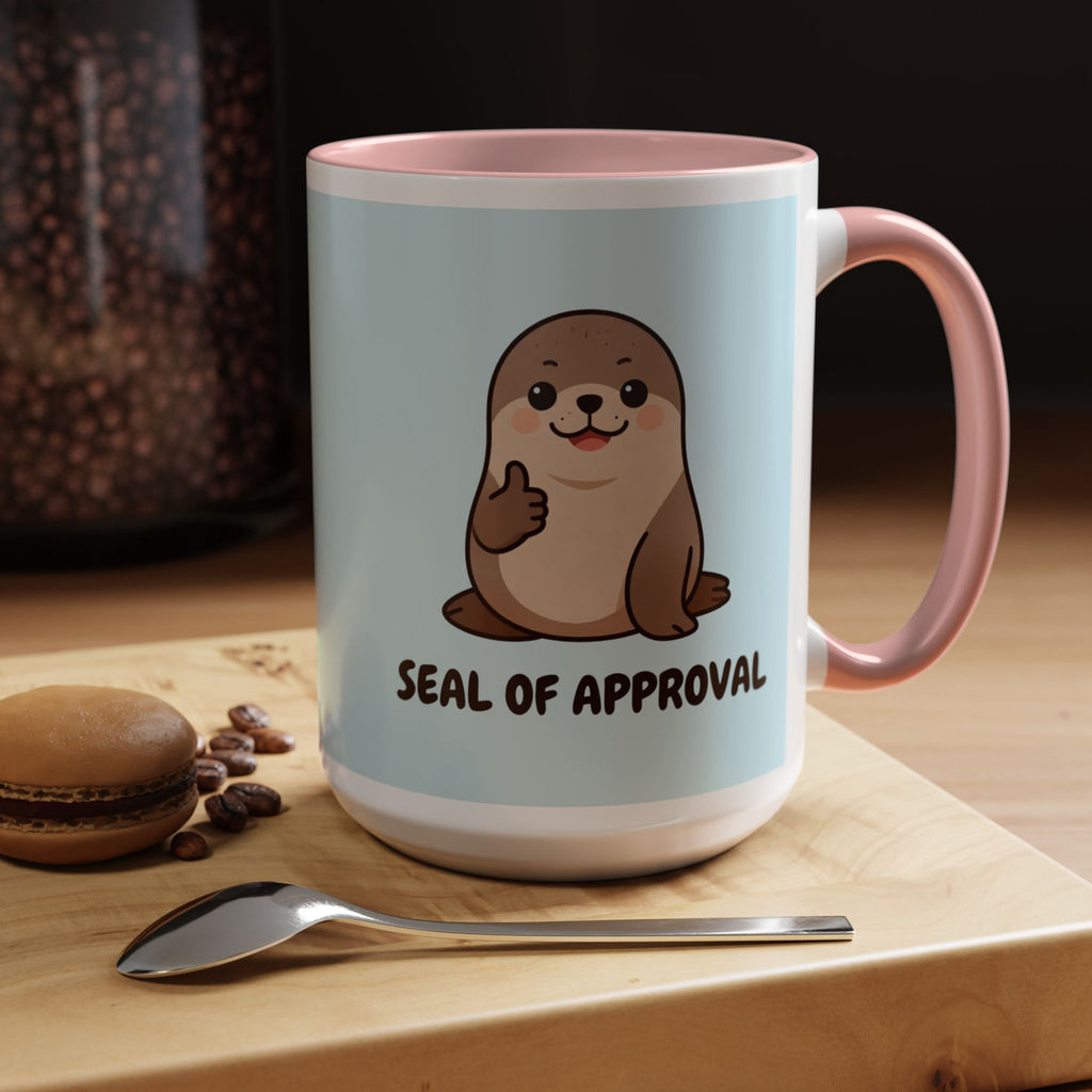 Seal of Approval Coffee Mug — Cute Otter Accent Mug (11/15oz)