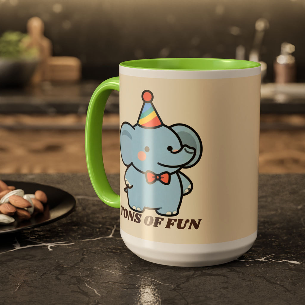 Tons of Fun Elephant Mug — Cute Party Animal Coffee Cup (11oz & 15oz)