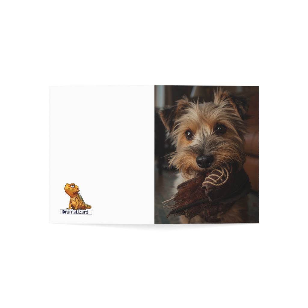 Cute Puppy Photo Greeting Card — Blank Inside (Single or Multi-Pack)