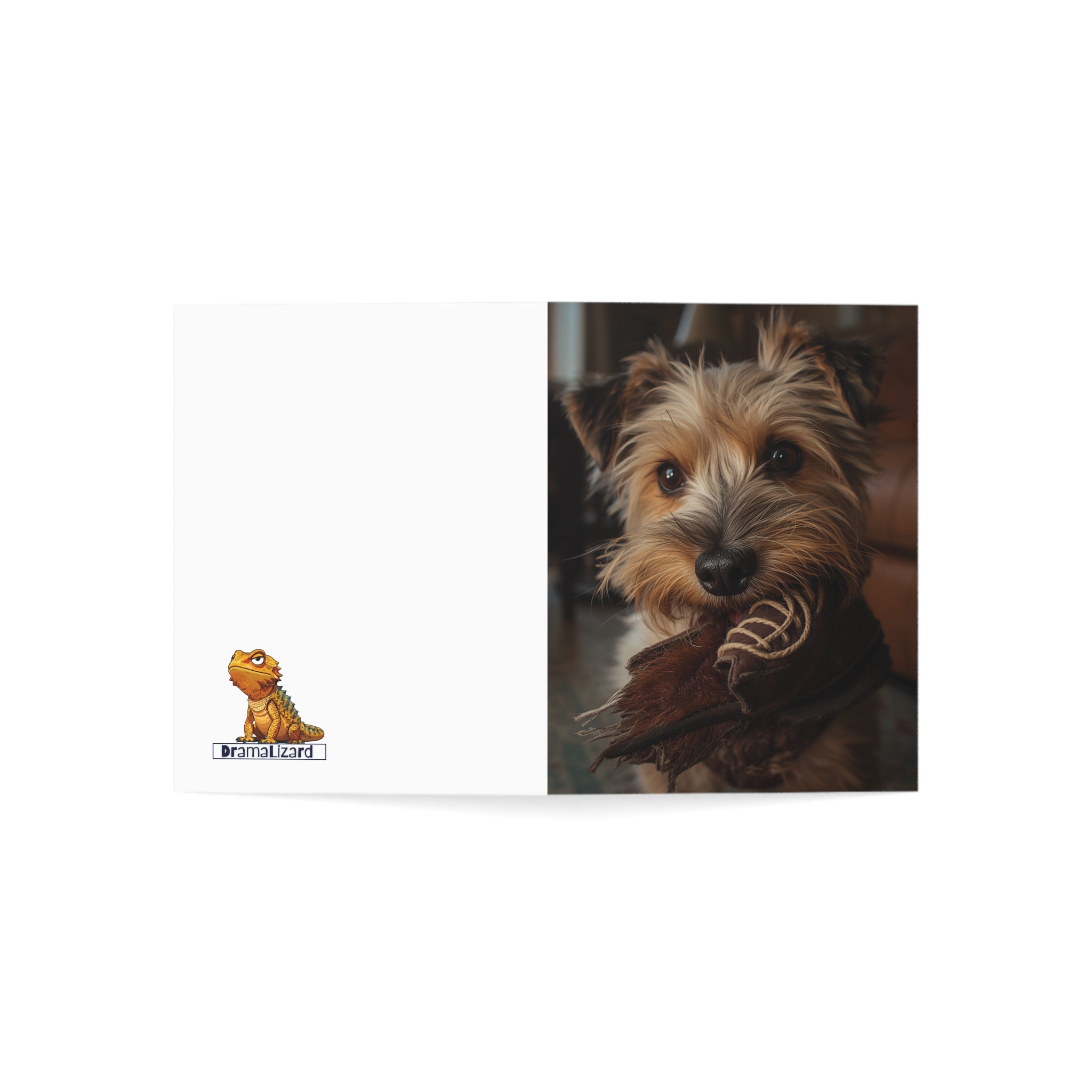 Cute Puppy Photo Greeting Card — Blank Inside (Single or Multi-Pack)