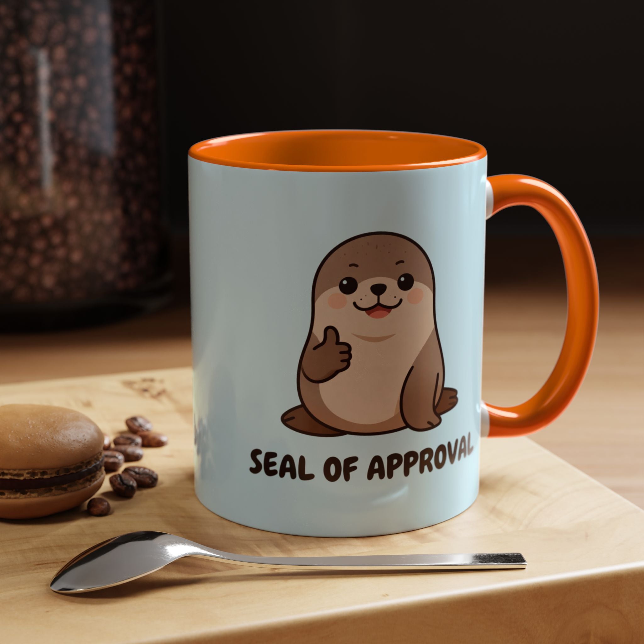 Seal of Approval Coffee Mug — Cute Otter Accent Mug (11/15oz)