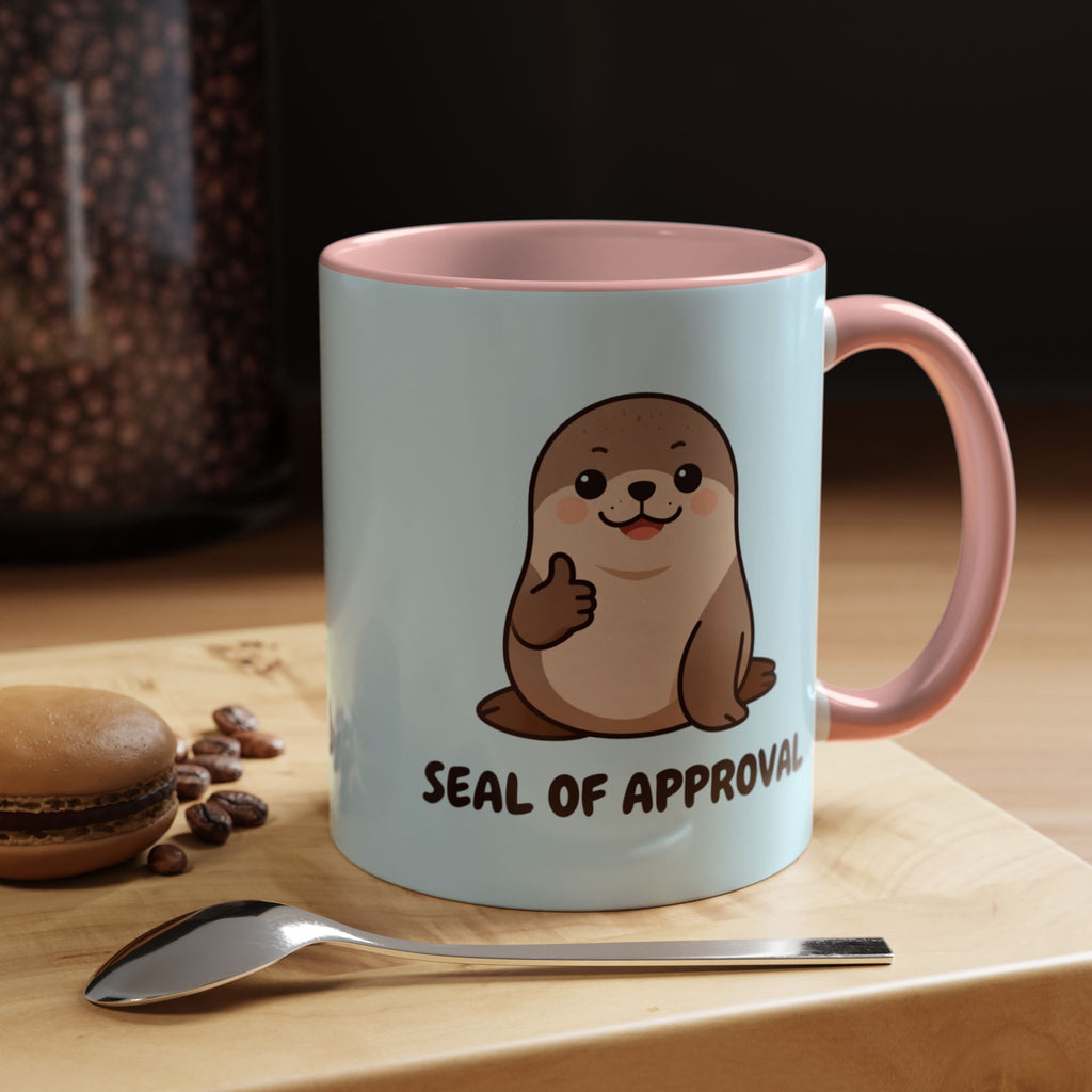 Seal of Approval Coffee Mug — Cute Otter Accent Mug (11/15oz)