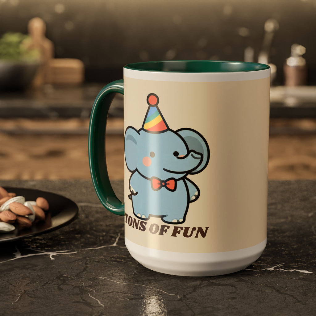 Tons of Fun Elephant Mug — Cute Party Animal Coffee Cup (11oz & 15oz)