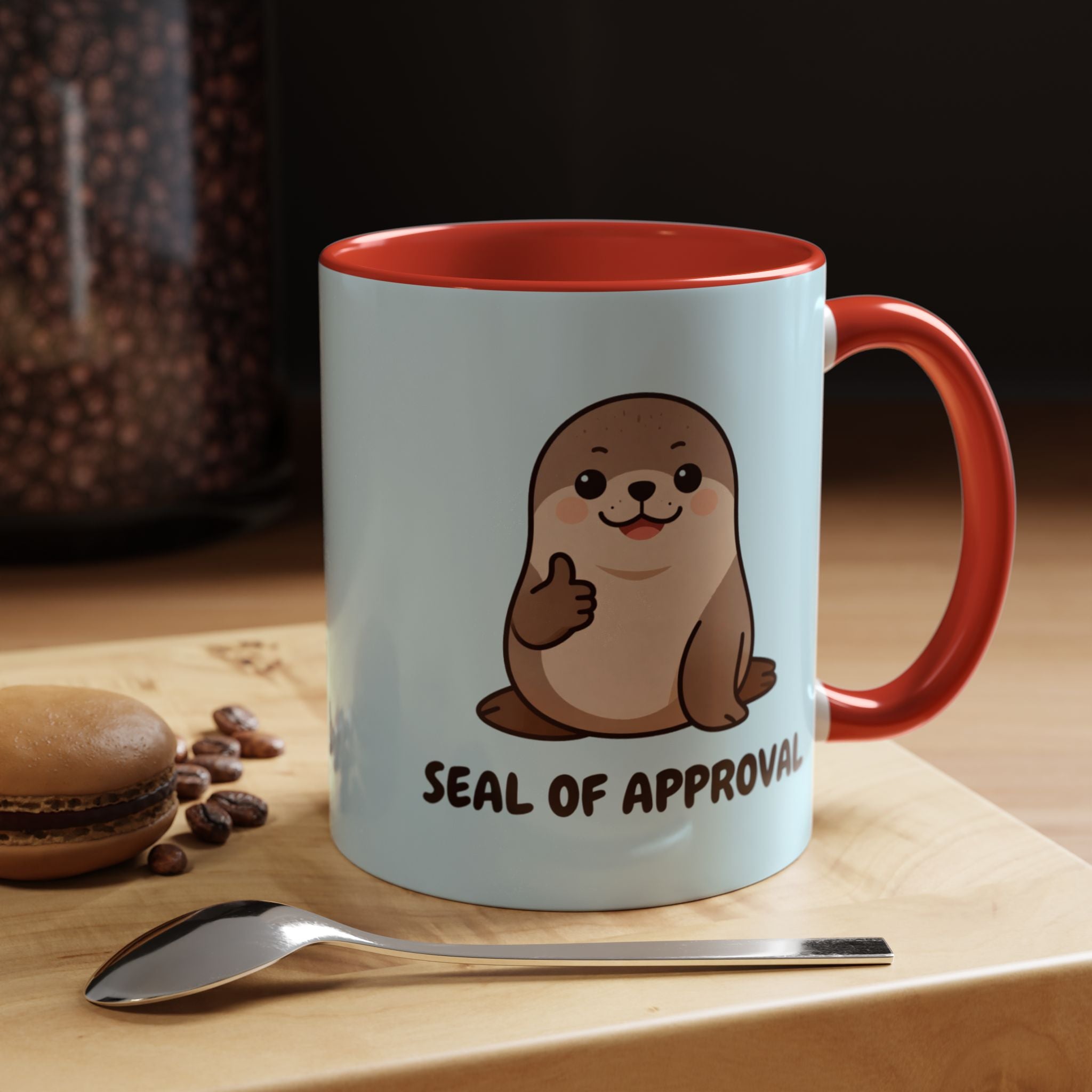Seal of Approval Coffee Mug — Cute Otter Accent Mug (11/15oz)