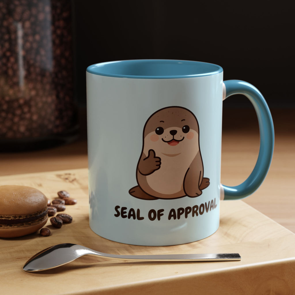 Seal of Approval Coffee Mug — Cute Otter Accent Mug (11/15oz)