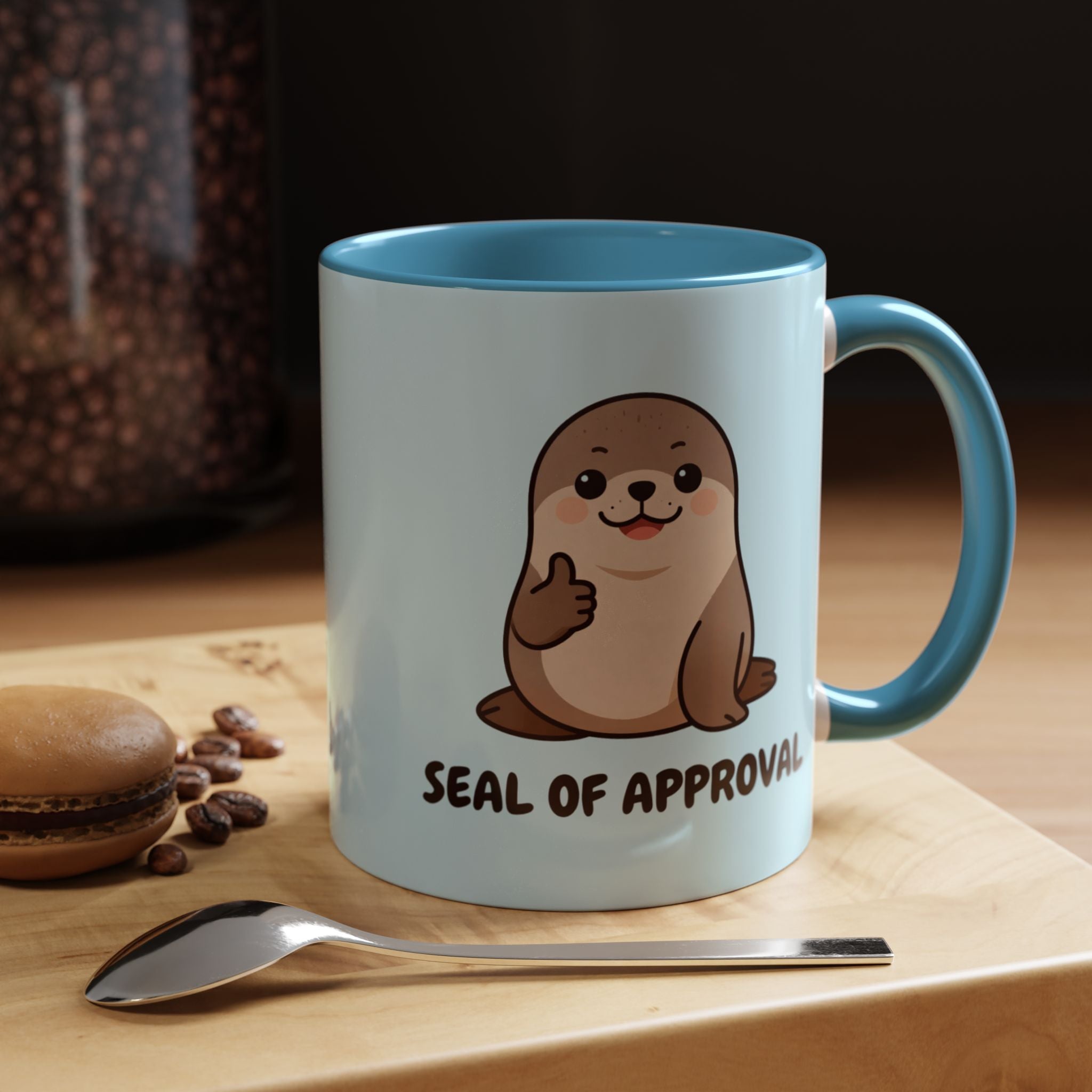 Seal of Approval Coffee Mug — Cute Otter Accent Mug (11/15oz)