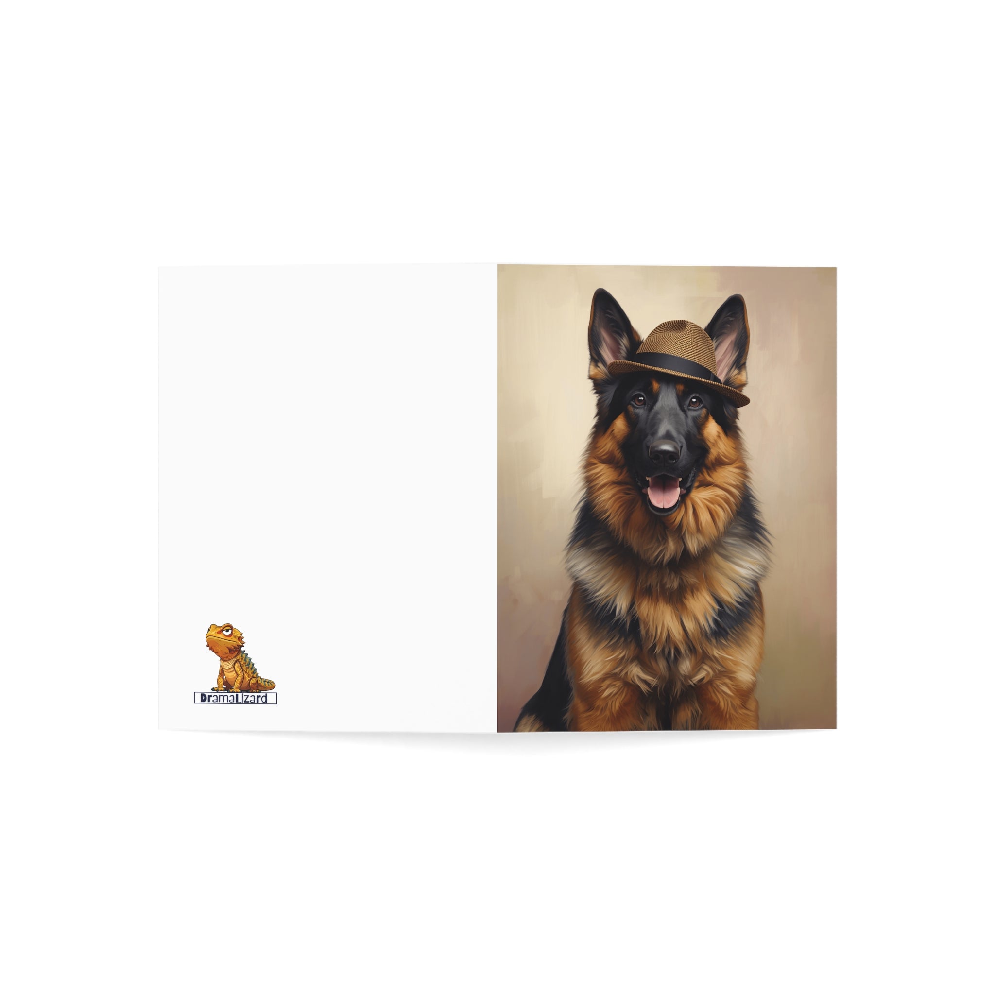 German Shepherd Greeting Cards — Cute Dog Portrait Note Cards (1/10/30/50 pcs)