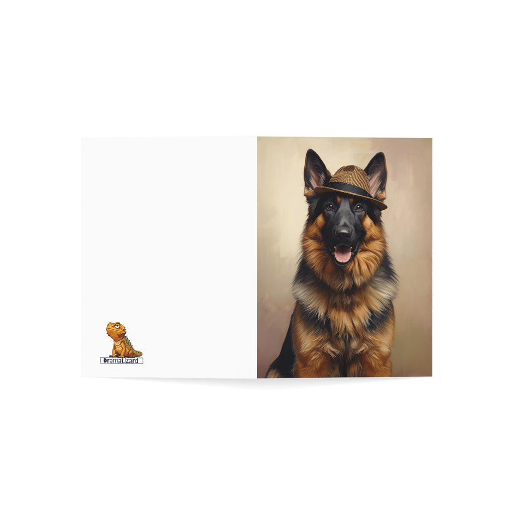 German Shepherd Greeting Cards — Cute Dog Portrait Note Cards (1/10/30/50 pcs)