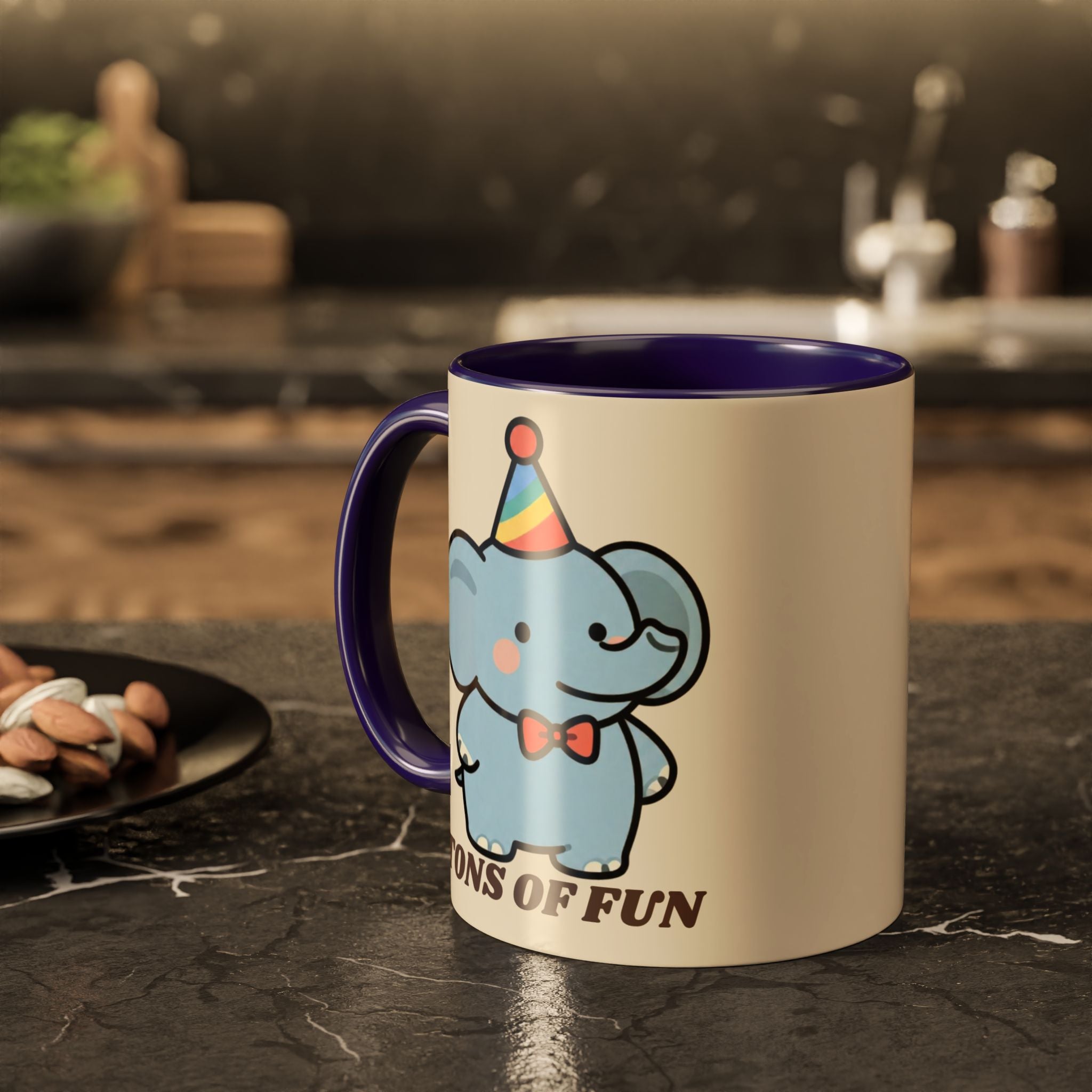 Tons of Fun Elephant Mug — Cute Party Animal Coffee Cup (11oz & 15oz)