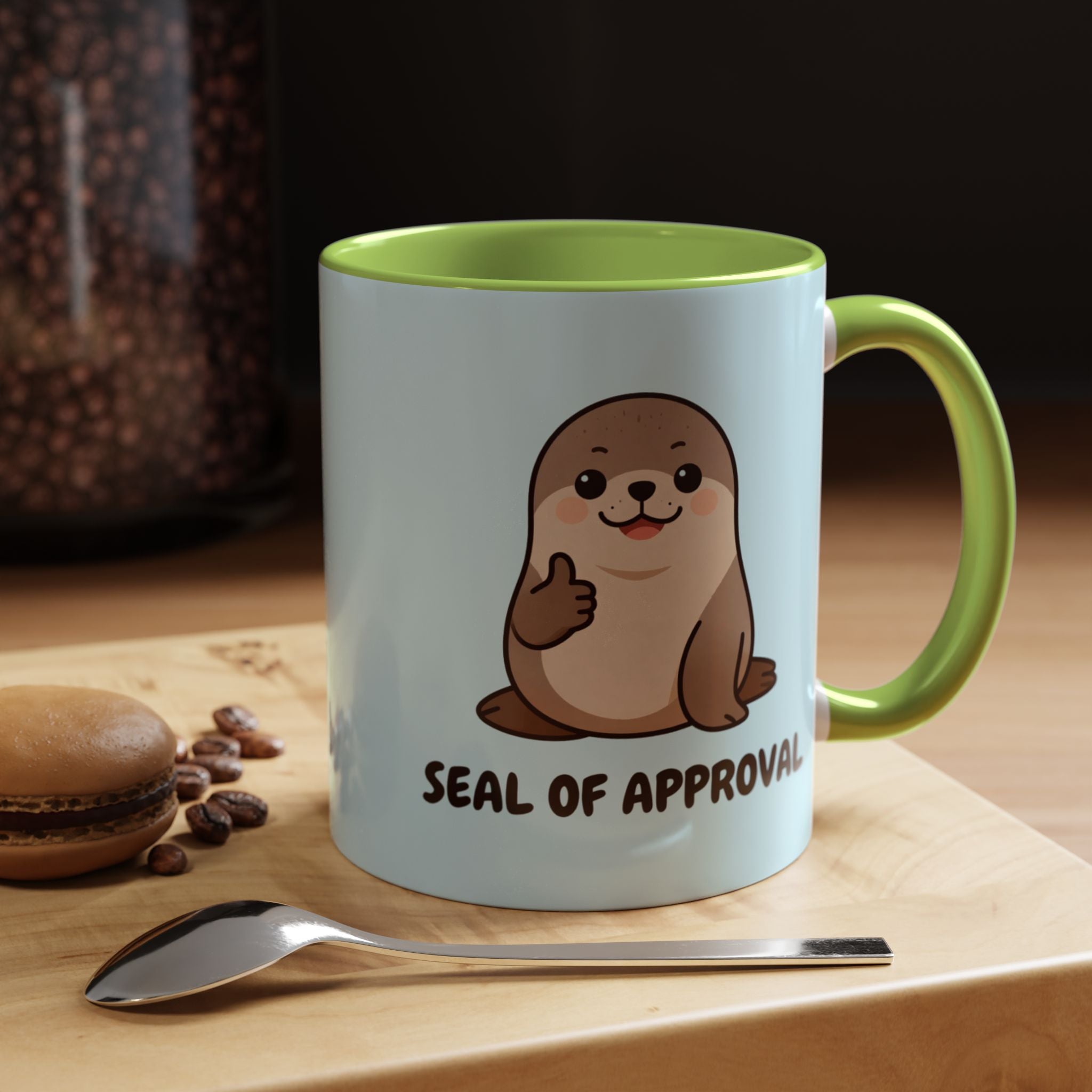 Seal of Approval Coffee Mug — Cute Otter Accent Mug (11/15oz)