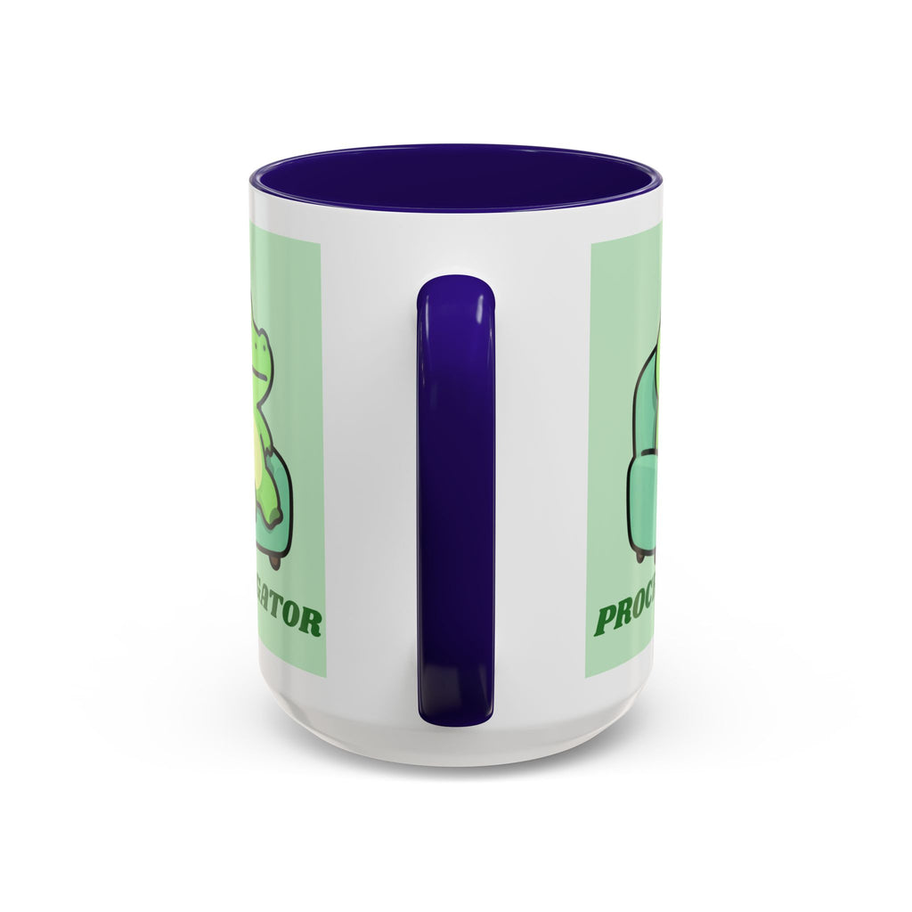 Procrastigator Frog Mug — Cute Cartoon Alligator Coffee Cup (11oz & 15oz)