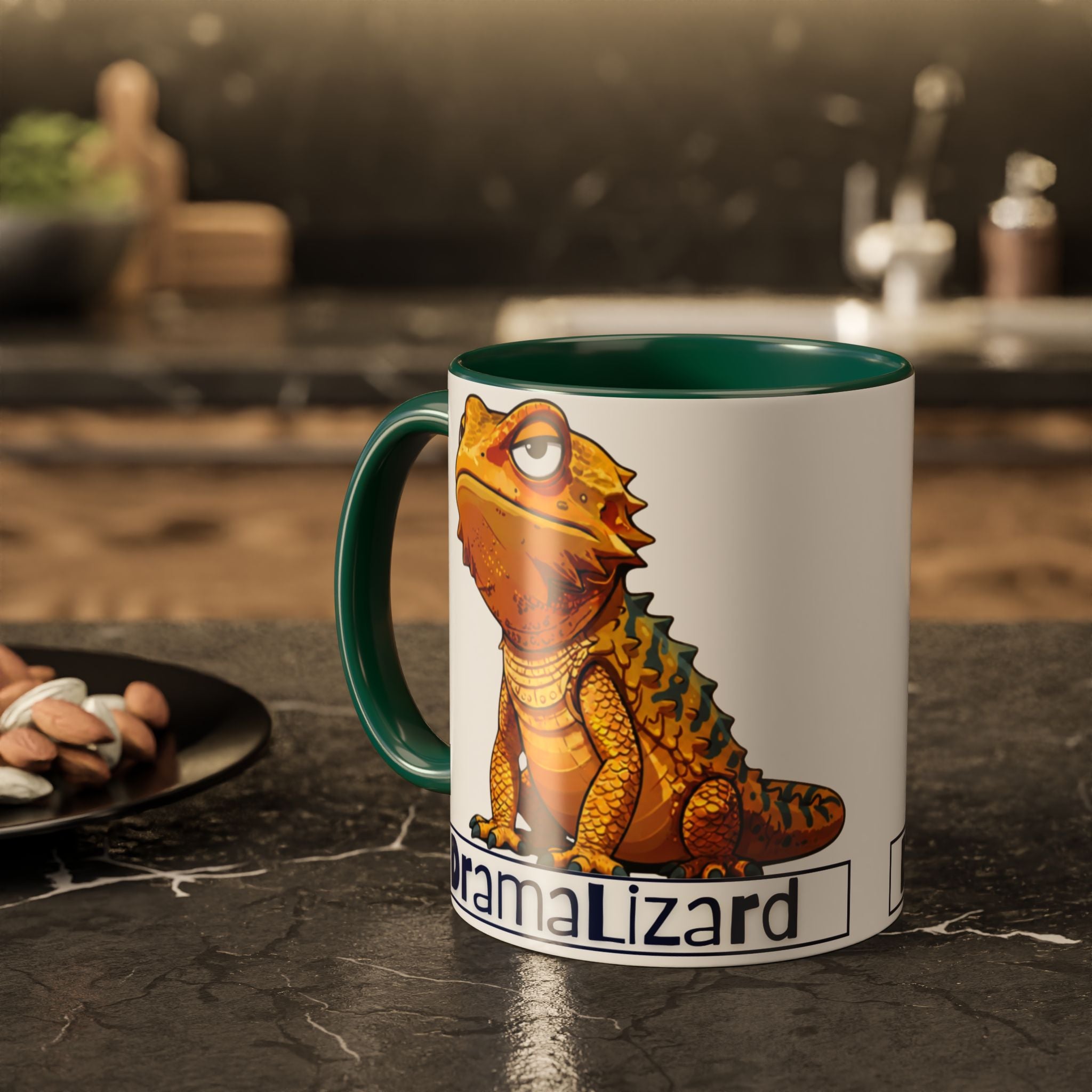 Drama Lizard Coffee Mug — Funny Bearded Dragon Tea Cup (11oz & 15oz)