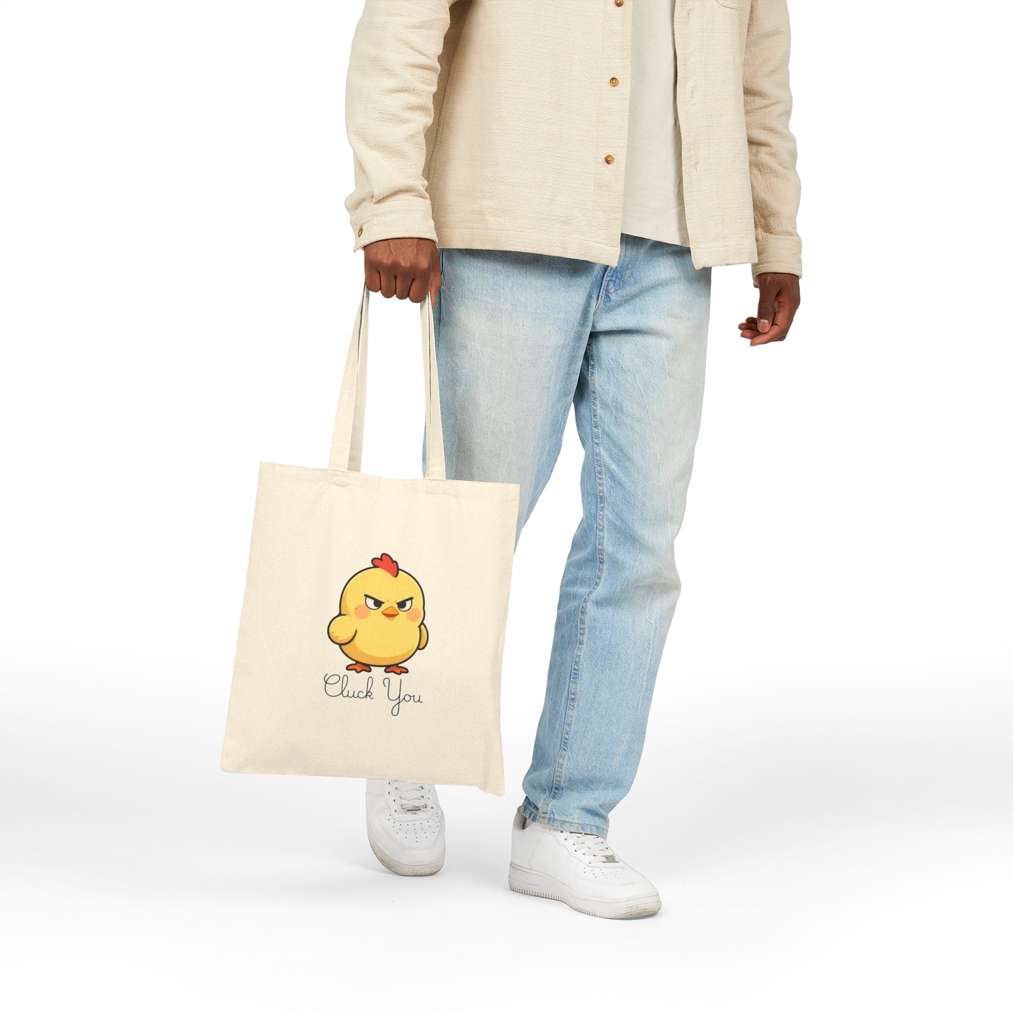 Chick You Cute - Angry Chick Illustration Tote Bag