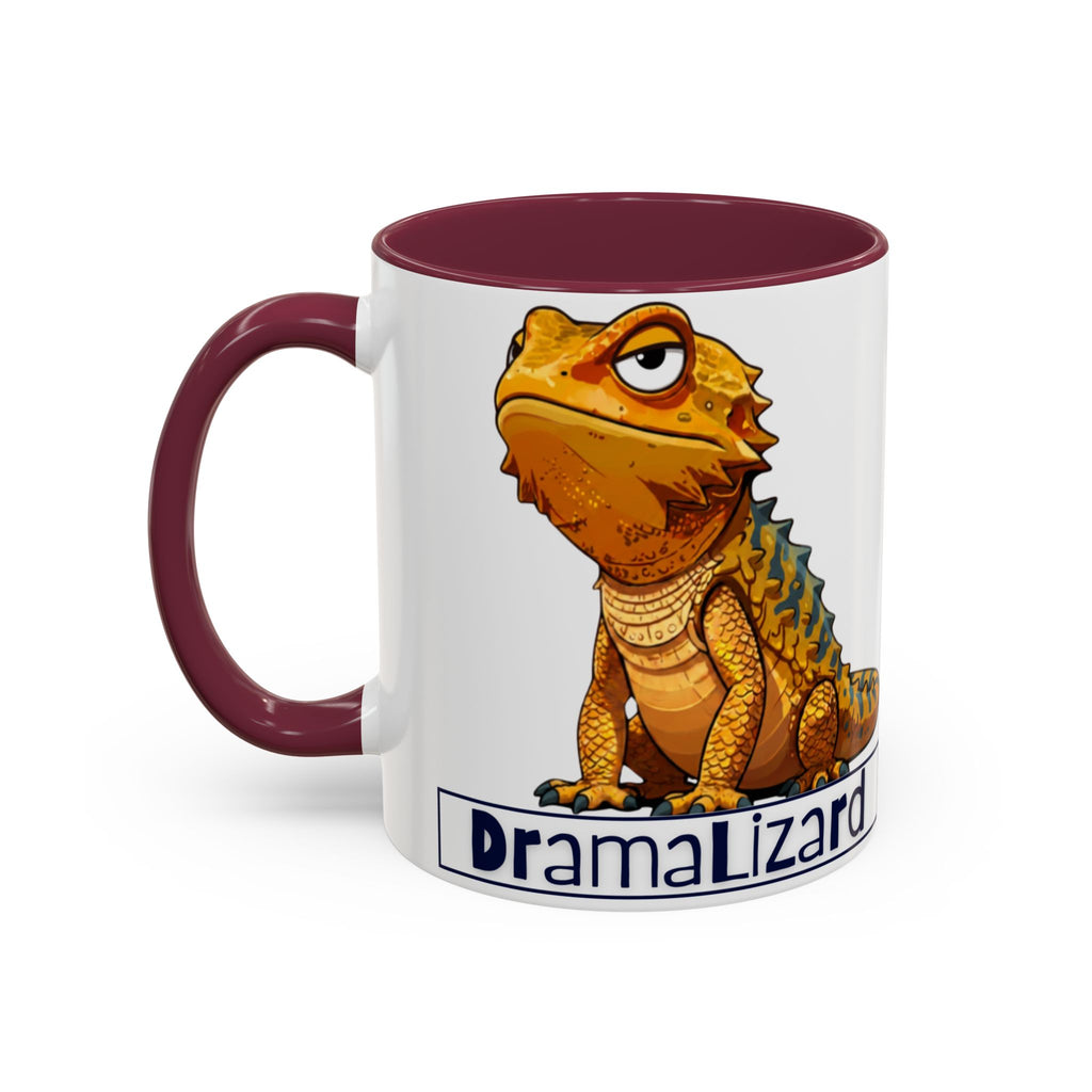 Drama Lizard Coffee Mug — Funny Bearded Dragon Tea Cup (11oz & 15oz)
