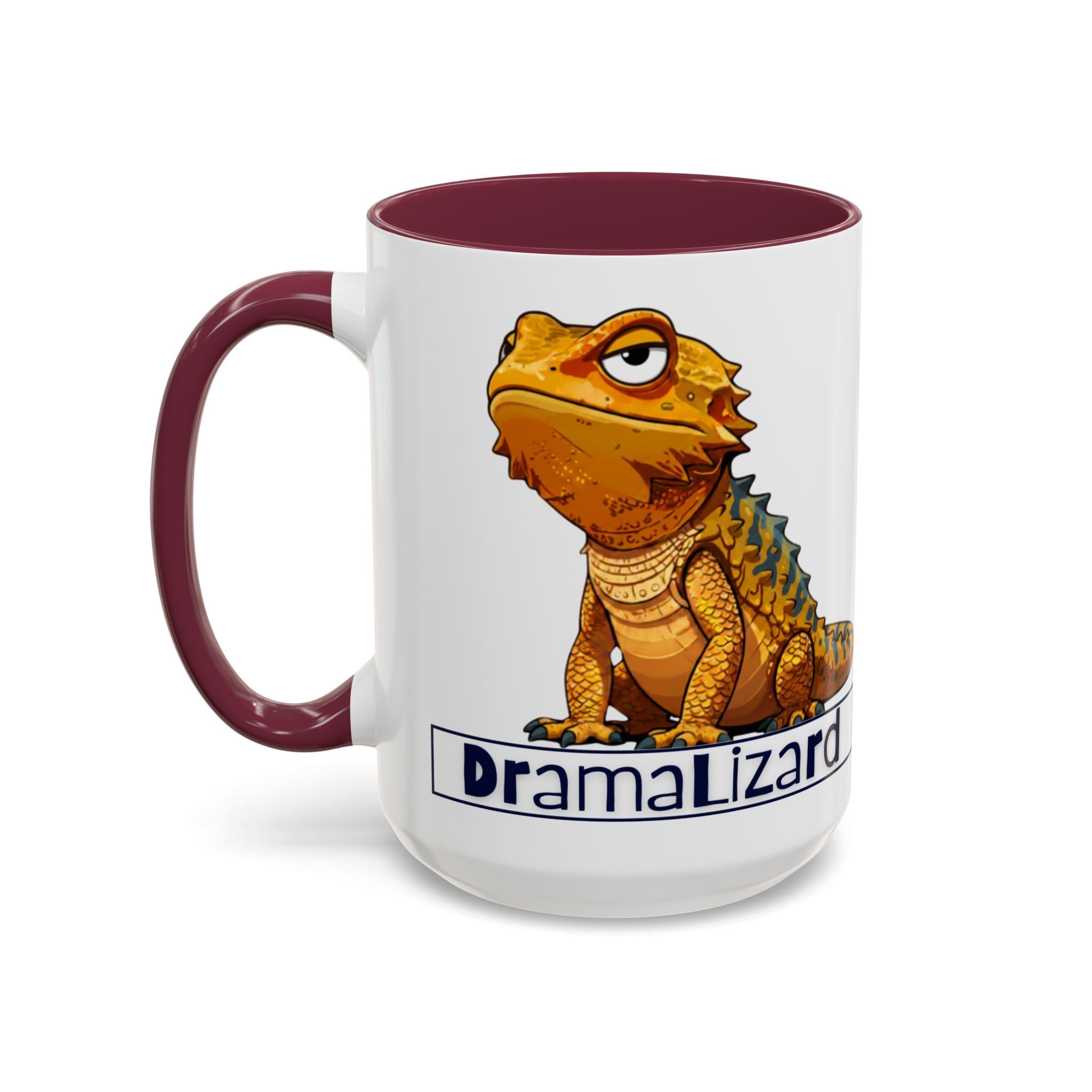 Drama Lizard Coffee Mug — Funny Bearded Dragon Tea Cup (11oz & 15oz)