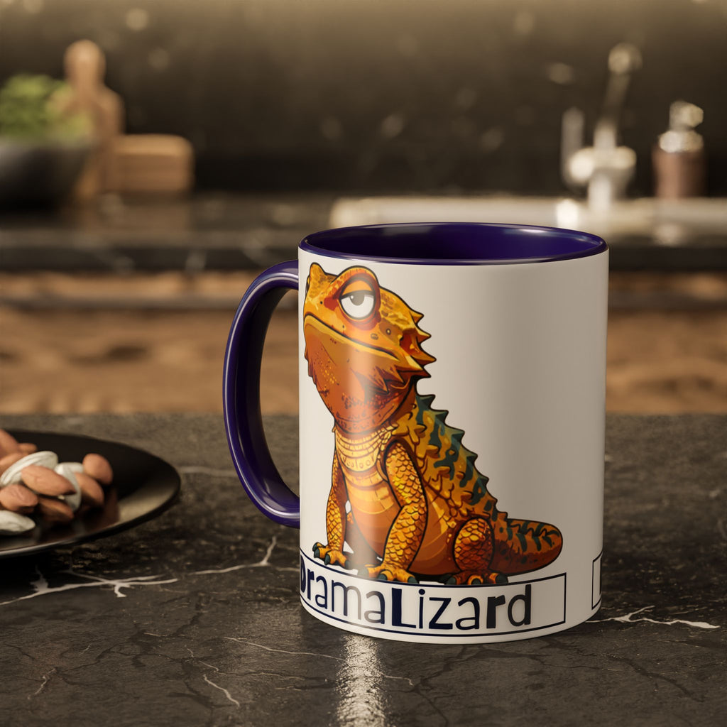 Drama Lizard Coffee Mug — Funny Bearded Dragon Tea Cup (11oz & 15oz)
