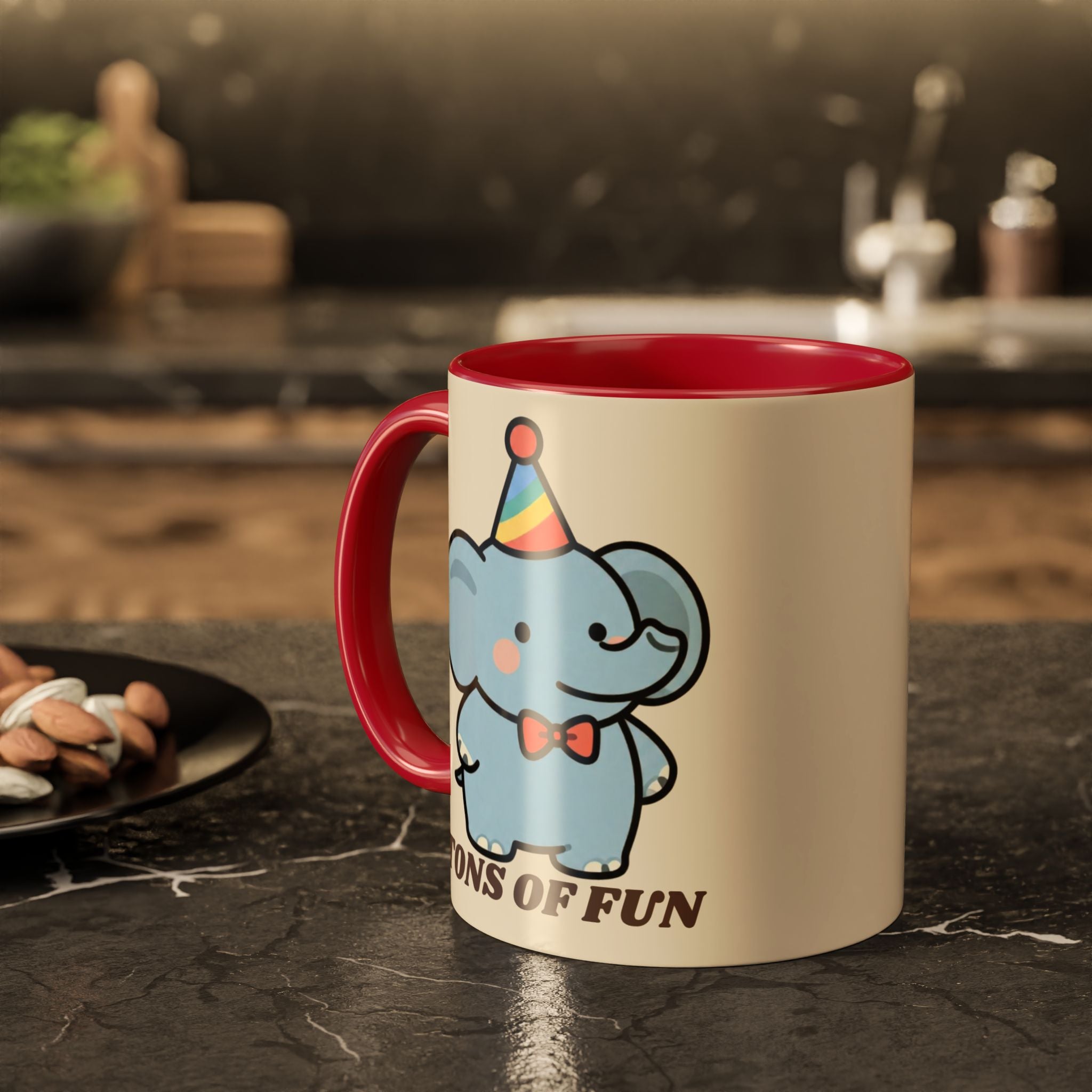 Tons of Fun Elephant Mug — Cute Party Animal Coffee Cup (11oz & 15oz)